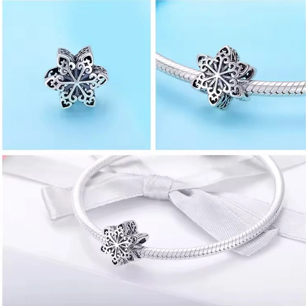 Silver Snowflake Charm